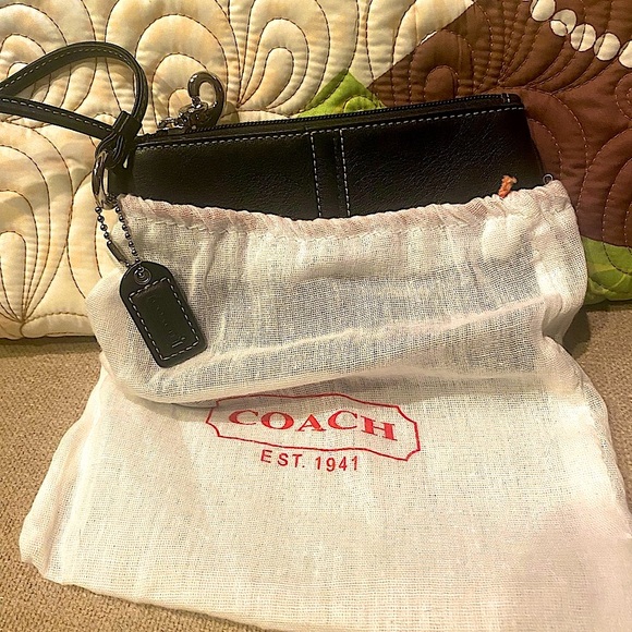 Coach Black Wristlet, Matching Coach Eyeglass Case, & Small Coach Dustbag (EUC) - Picture 14 of 14